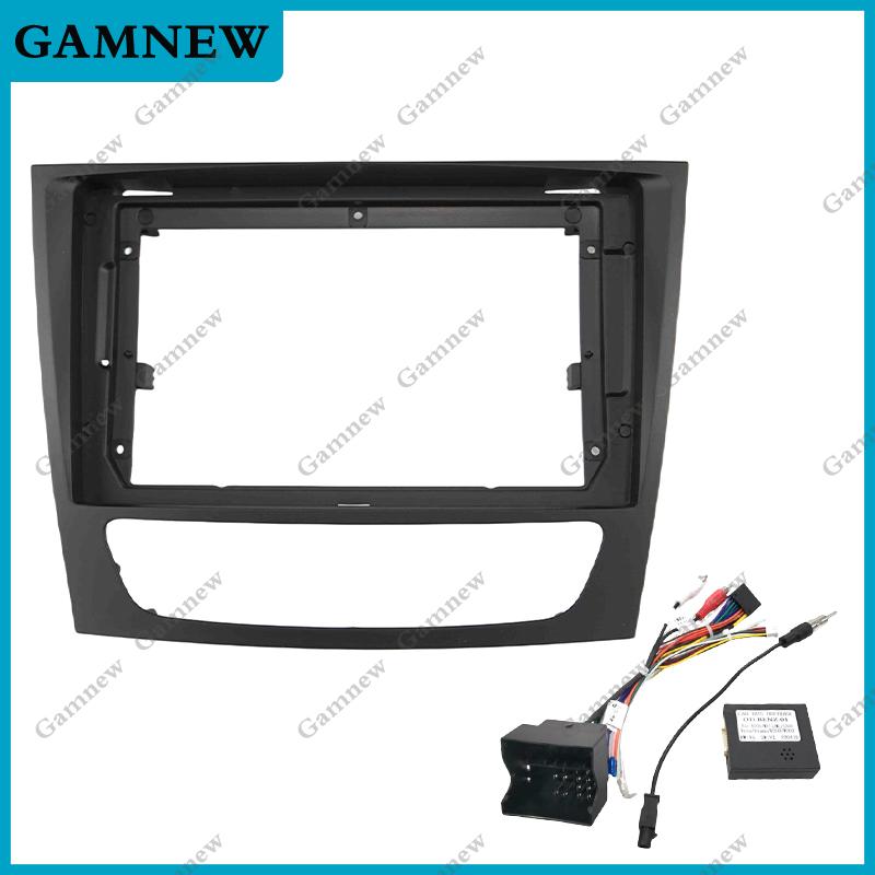 9 Inch Car Radio Fascias Frame For Mercedes Benz E-Class W211 CLS Class C219 2DIN Stereo Panel Harness Wiring Power Cord Canbus
