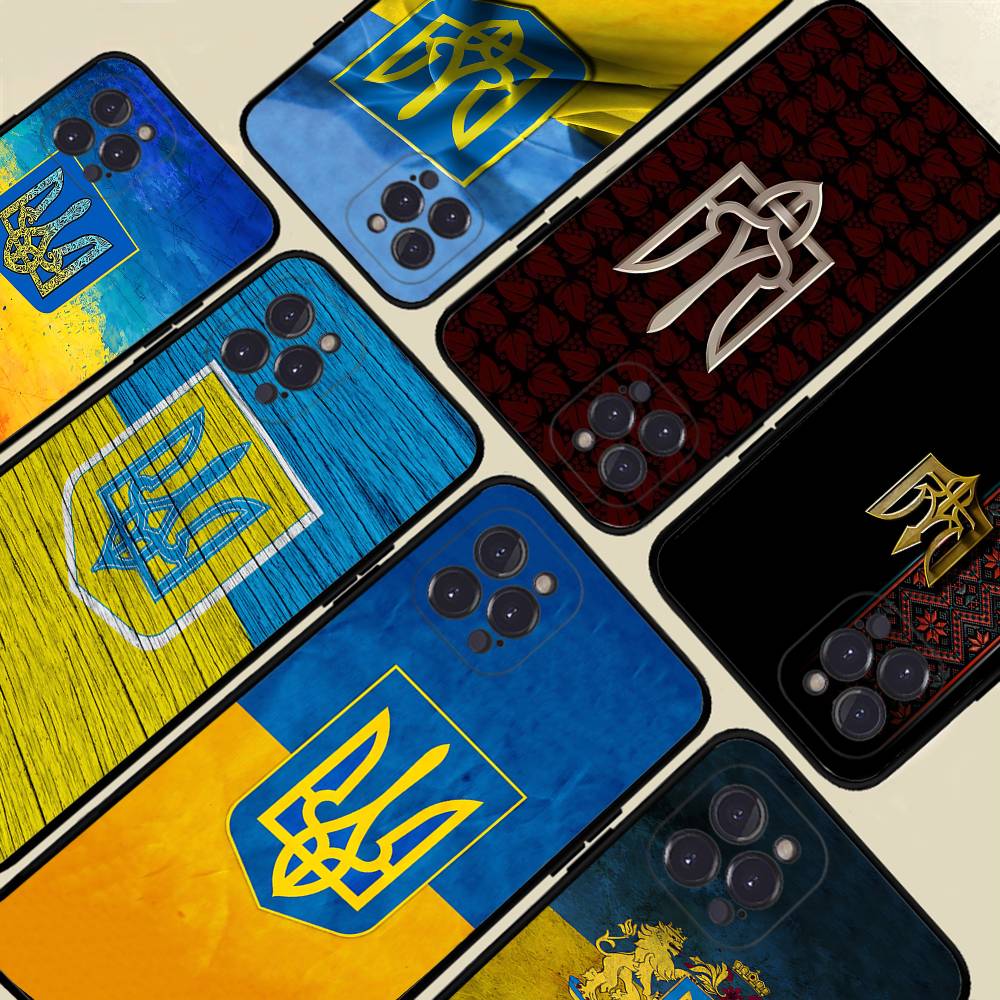 U-Ukraines Flag Phone Case For IPhone 17 16 14 15 13 12 11 Pro Max Plus Silicone Soft Cover