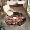 Gang violence Motorcycle enthusiasts Hells Angels Motorcycle Club circular carpet is soft, home, bedroom, door mat decoration, and non slip carpet E5