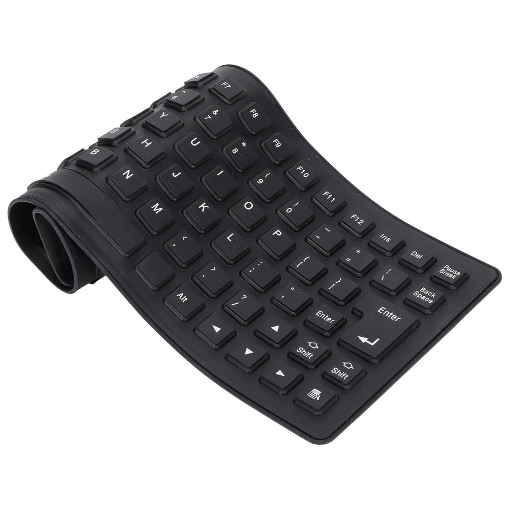 Silicone Keyboard Fully Sealed Design Lightweight Portable Silent Soft Comfortable USB Wired Silicone Keyboard for