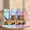 1PC Cat Holding Smartphone 750ml Color Plastic Sports Water Bottle Leakproof Flip Straw Lid Suitable for Sports Office Home Use
