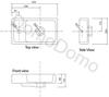 Bathroom Cabinet with Sink, Craft Oak, Hanging, 60x40 Small