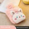 Plush Hot Water Bottle for Women, Cute Cartoon Design, Water-Filled Foot Warmer, Portable Hand Warmer with Cloth Cover for Office, Dormitory, and