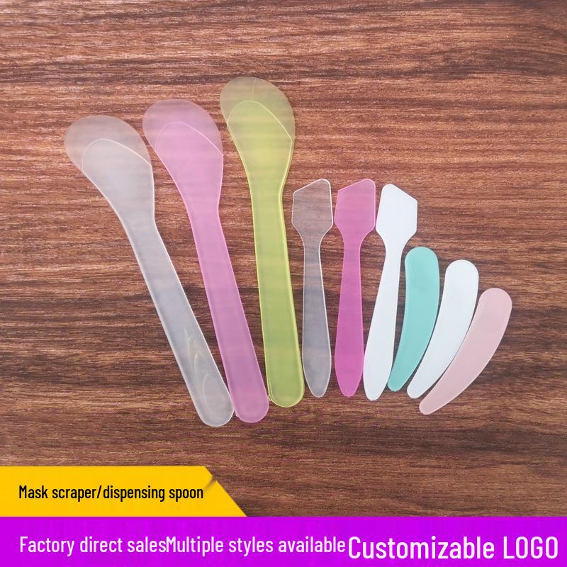 

Crescent-Shaped Plastic Mask Mixing Spoon and Scraper