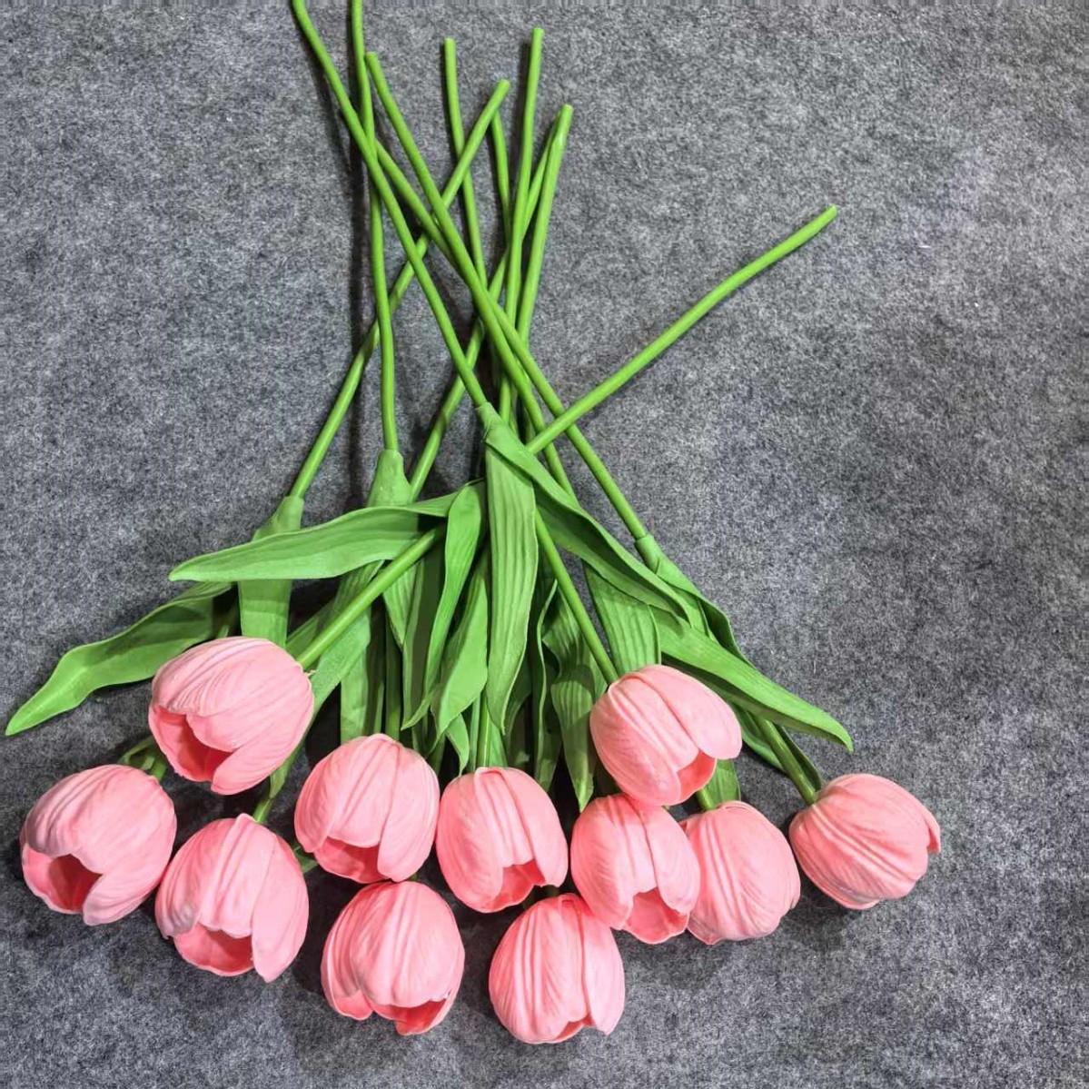 

6/10 шт. Искусственный букет из тюльпанов с длинными стеблями, нежно-розового цвета, ПУ искусственные тюльпаны с гибкими стеблями, цветочный декор для стола, свадебное украшение для дома 6pcs розовый