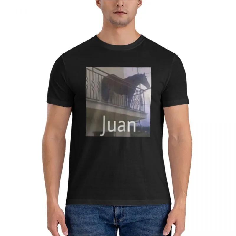 summer fashion t-shirt Juan horse on balcony Graphic T-Shirt graphic t shirts t shirts for cotton