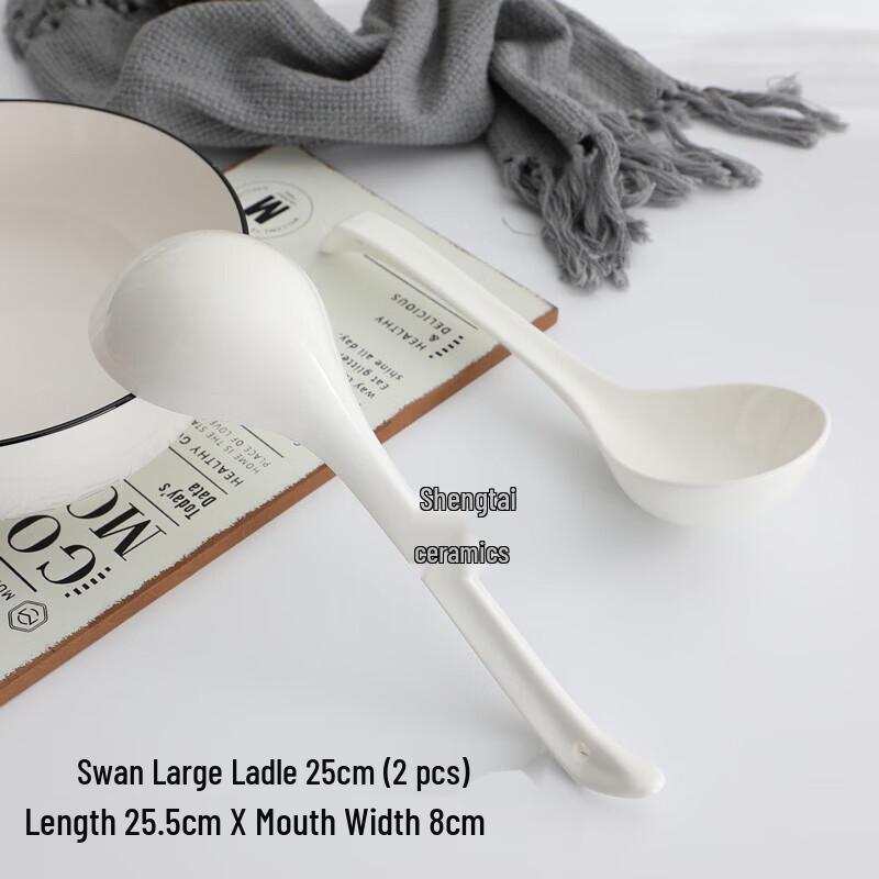 Ceramic Extra Large Long Handle Soup Ladle