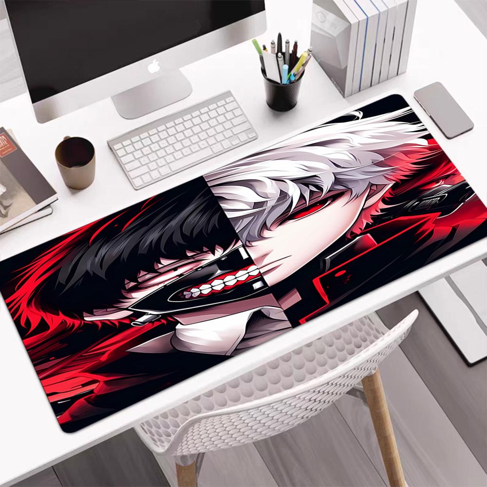 Tappetino per Mouse Tema Tokyo Ghoul, Base in Gomma Antiscivolo, Multifunzionale per Ufficio e Decorazione Domestica, Perfetto per Personalizzare lo Spazio di Lavoro.