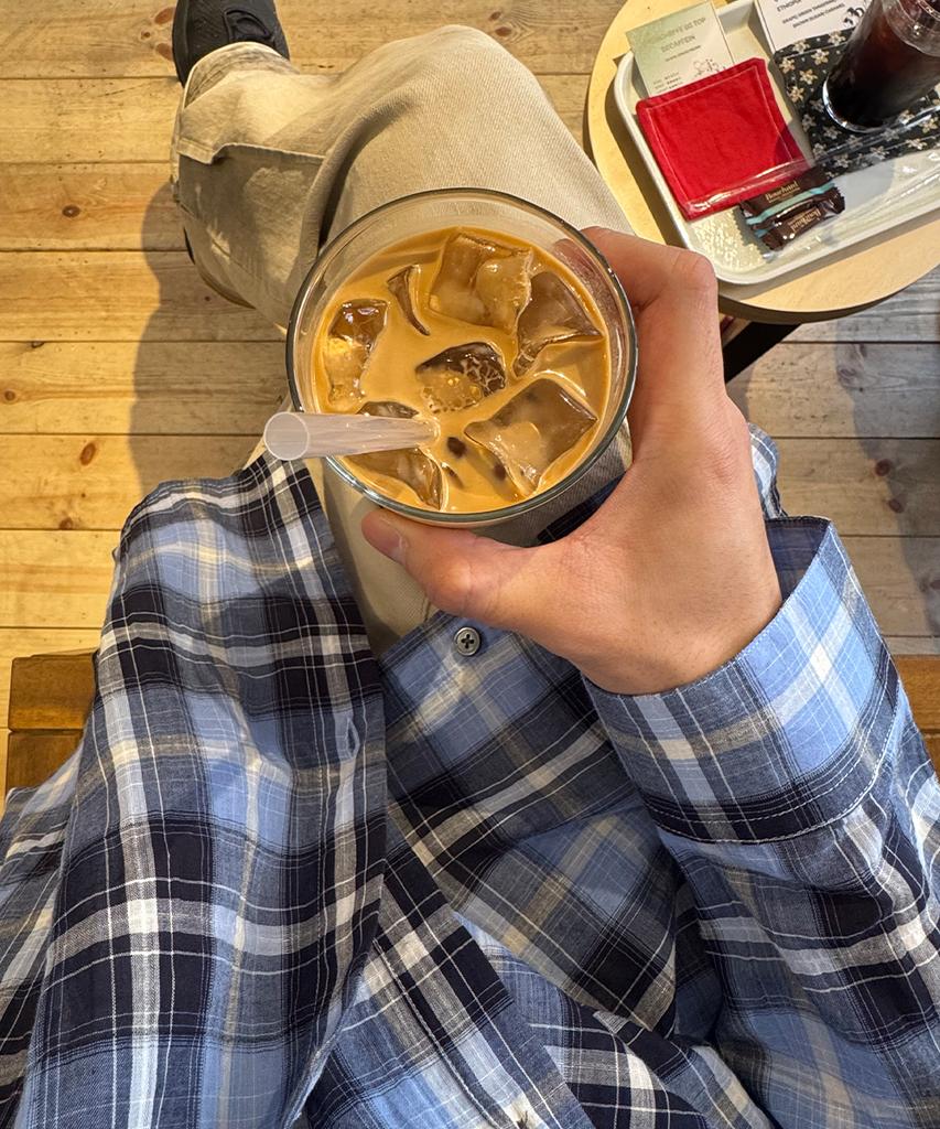 INTEMPOMOOD Retro Light Check Shirt_Blue