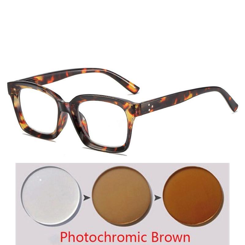 -0.5 -0.75 To -6.0 Anti Blue Light Square Prescription Spectacles Women Men Spring Leg Farsightedness Glaasses +0.5 +1.0 To +4.0