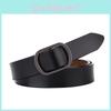 Vintage Style Leather Belt For Ladies With Metal Buckle And Pure Cowhide Material