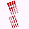 Pink Red Heart Artificial Nails Sweet & Charming Reusable False Nails for Home DIY Manicure Use