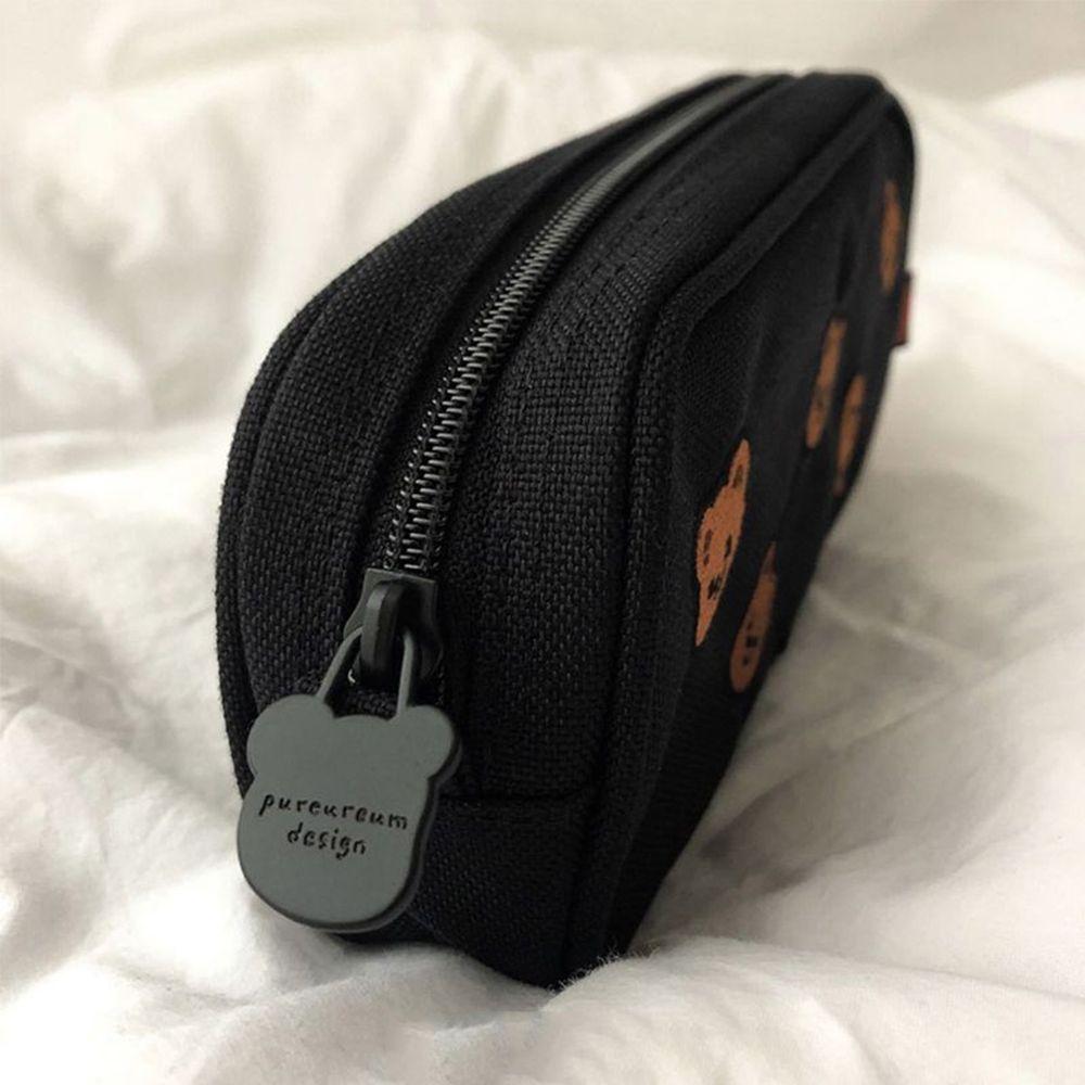 Practical Embroidery Canvas Pencil Bag Kids Gift Pen Case Kawaii Bear