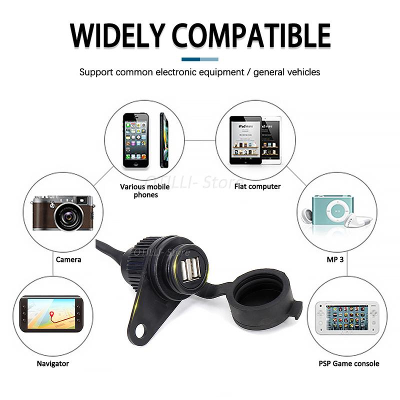 MT-09 SP Motorcycle Accessories Dual USB Charger Plug Socket Adapter For YAMAHA MT09 2017 - 2023 XSR900 Tracer 900 MT07 XSR700