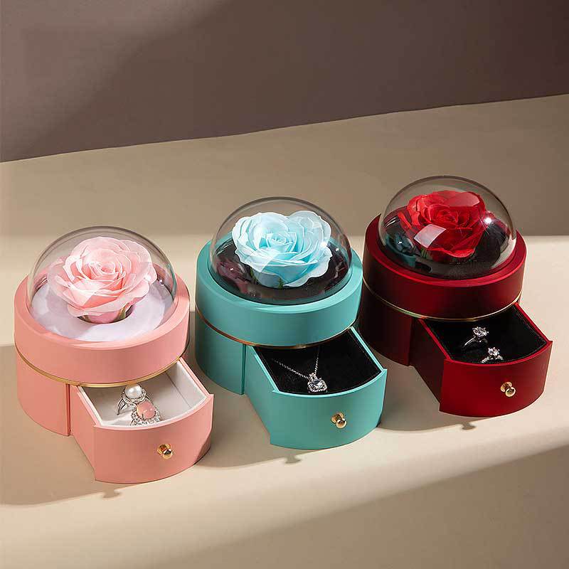 Valentine's Day Gift Bow Jewelry Box Ring Box Necklace Box Pendant Proposal Wedding Decoration Girlfriend Gift Packaging