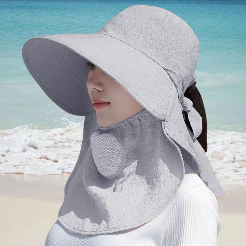 1Pc Summer Sun Hats UV Protection Outdoor Fishing Cap for Women Hiking Camping Working Visor Bucket Hat Removable Fishing Hat