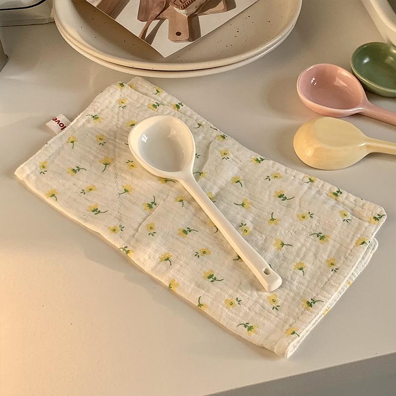 Japanese Ceramic Spoon Wind Small Spoon Household Internet Celebrity Ceramic Spoon Eating Spoon High Value Rice Spoon Long Handle