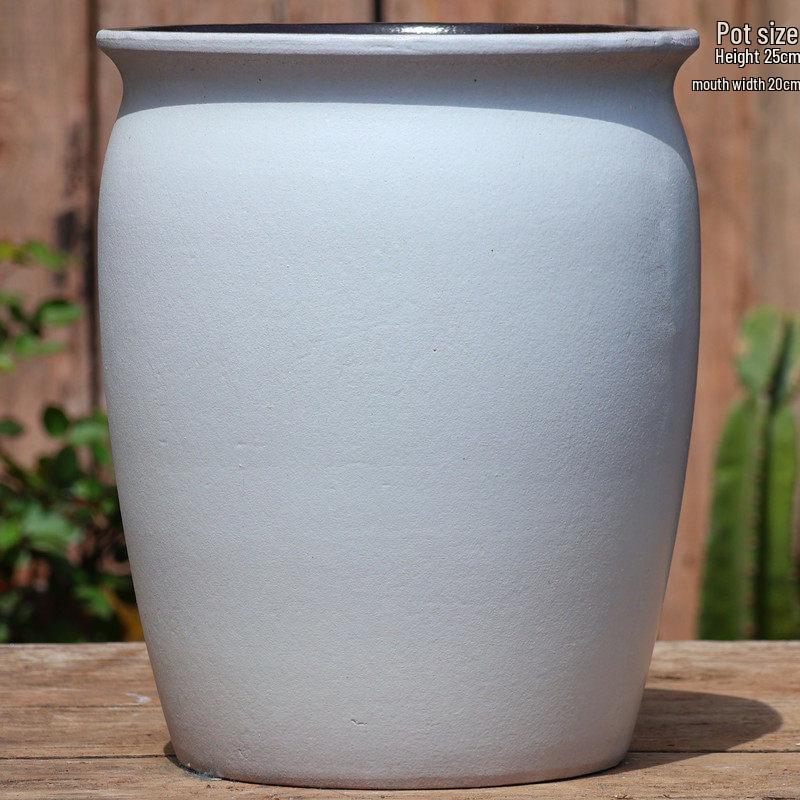 Coarse Ceramic Succulent Pot with Orchid Design – Old Tree Jade Pendant Style