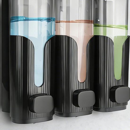 Dispensator Săpun Montat pe Perete Organizator Baie Șampon Balsam Gel de Duș Economisire Spațiu Pompa cu Buton Dispensator Lichid