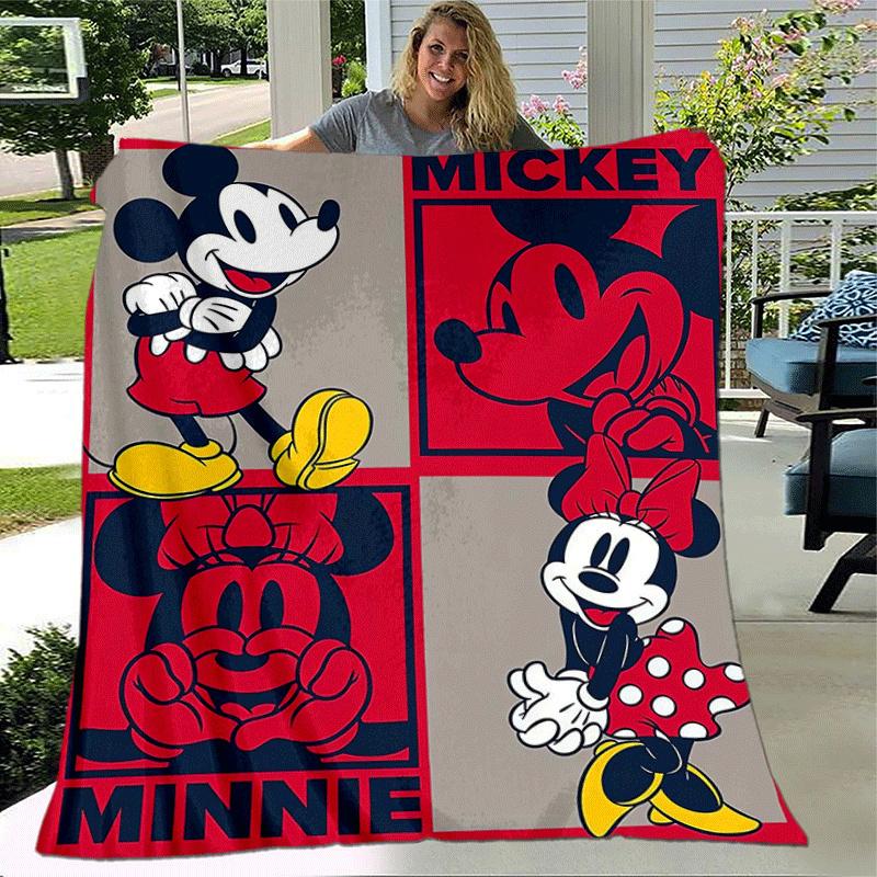 1pc MickeyPrinting Blanket - Soft, All-Season Throw for Living Room, Bedroom,Personalized Gift with Adorable Cartoon Design