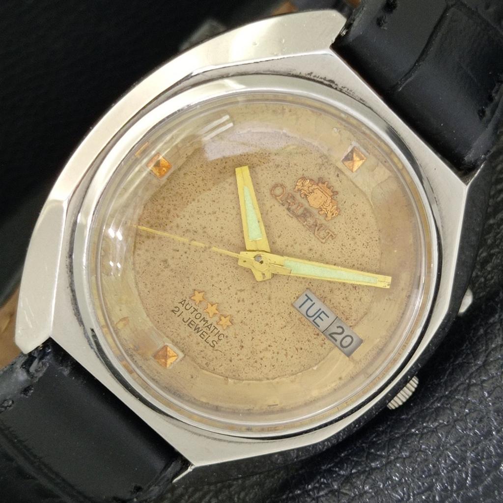 

ВИНТАЖНЫЕ МУЖСКИЕ ЧАСЫ ORIENT AUTOMATIC 46943 ЯПОНИЯ ОРИГИНАЛЬНЫЙ ЦИФЕРБЛАТ a700727-5 R204-a700727