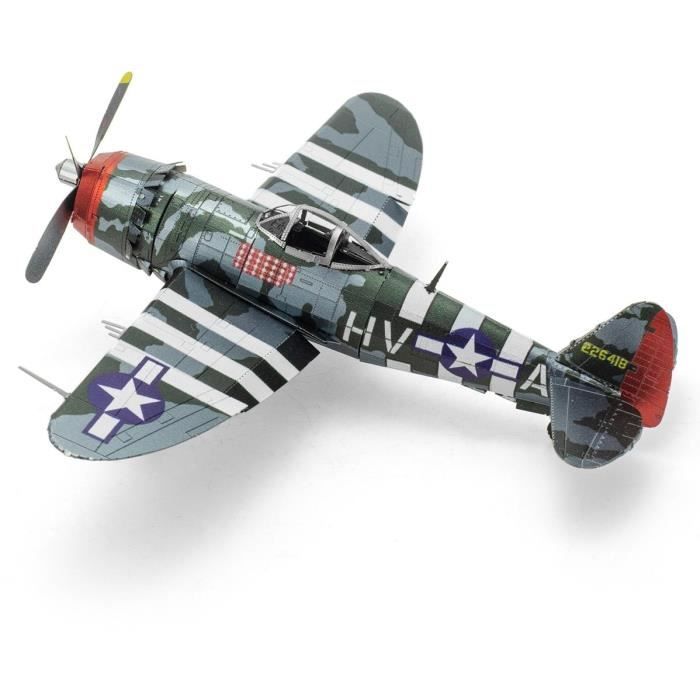 Maquette En Métal - METAL EARTH - P-47 Thunderbolt - Blanc, Gris Et Orange - Mixte - 15 Ans Et Plus