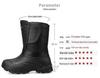 Herren Leichte Wasserdichte Winter Angelstiefel: Warmes Fleecefutter, Rutschfest, Verdickt, Baumwolle bis zur mittleren Wade