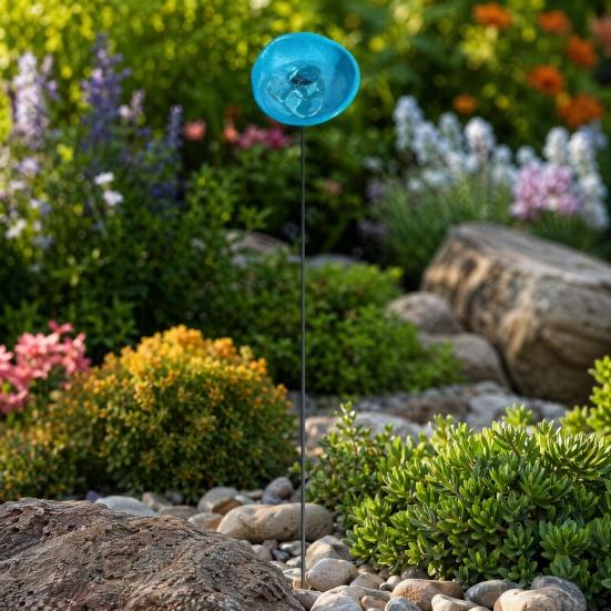 Garden Pollinator Cup Bee Drinking Cup Bee Watering Station with Stake Pollinator Water Feeder for Bees Butterflies Hummingbirds Outdoor Backyard