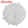 6 Pcs/Set Reusable Silicone Covers Caps Adaptable Silicone Lids For Cans Food Dishes Fresh-keeping Kitchen Accessories Utensils