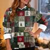 Women's Fashion Casual Long Sleeve Christmas Printed Hooded Sweatshirt