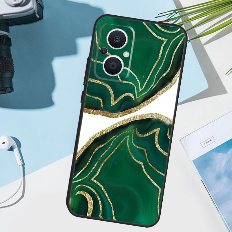 Luxury Gold Foil Art Cover For OPPO Reno 13 F 10 11 12 14 Pro 11F 12F 14F 7 8 Lite OPPO Find X9 X8 X5 X6 Pro Case