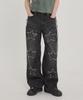 WAIKEI Star Applique Denim Pants Black