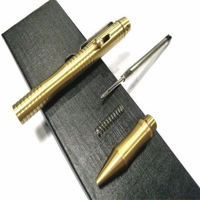 Retro Style Brass EDC Pocket  Pen Sturdy Portable Exquisite Matte Surface Classic Ballpoint Pen