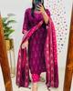 Beautiful Designer Party Wear Kurta Pant Dupatta Set Indian Pakistani Bollywood Tunic Kurti Salwar Suit