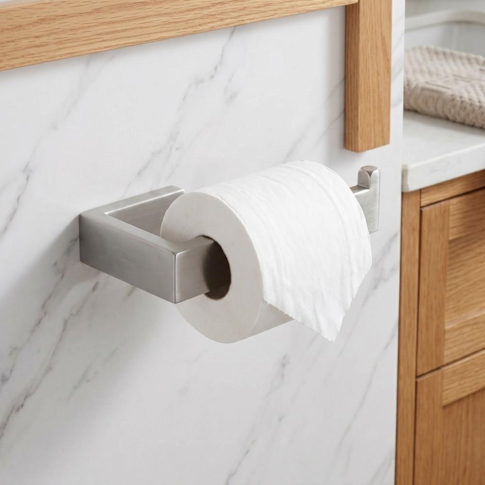 Silver Toilet Tissue Holder Stainless Steel Towel Holder Toilet Paper Holder Bathroom Supplies