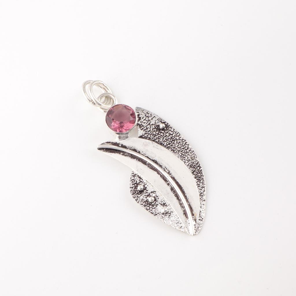 Natural Rhodolite Gemstone 925 Sterling Silver Jewelry Handmade Necklace Pendant PP-36-13