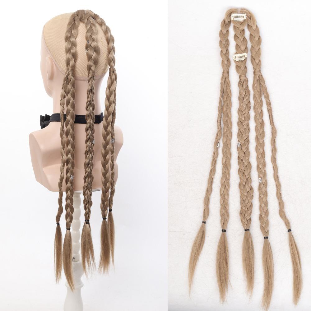 Long Viking Hair Extensions Clip In Handcrafted Braids Pony Tails  Renaissance Warrior Accessories