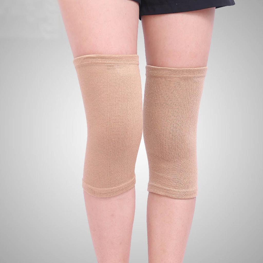 Knee Compression Sleeve Chemical Fiber Elastic Warm Knee Support Accessory for Outdoor Mountaineering Biking Running