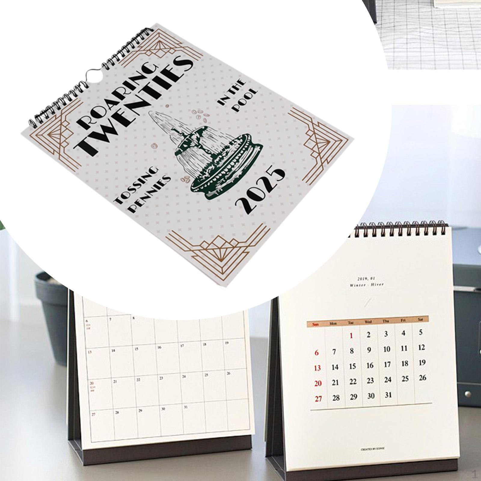 

Календарь спиральный настенный портативный домашний декор ежемесячный офис для