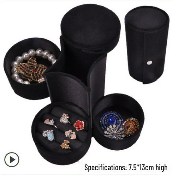 

Guanya Portable Women s Jewelry Box - Simple, Ancient Style for Earrings and Rings 13*7.5 cm