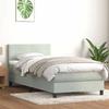 VidaXL Slatted Bed Base and Mattress Light Grey 90x210 Cm Velvet 3316671