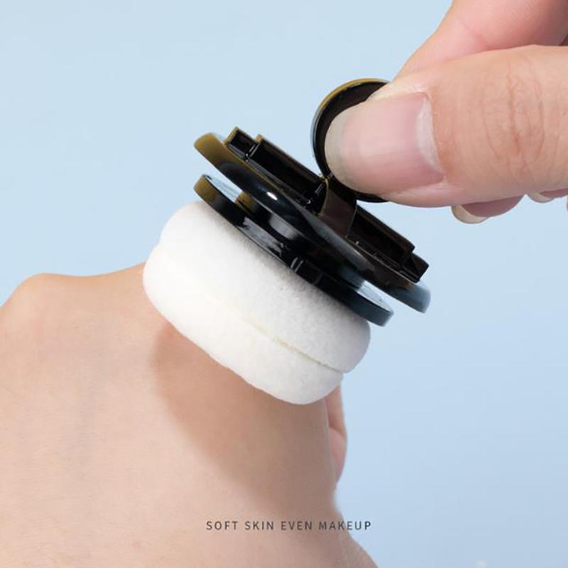 Powder Case With Mushroom Sponge Puff Portable Loose Powder Box With Mirror Travel Diy Cosmetic Foundation Powder Box