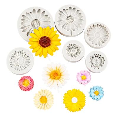 Sunflower Daisy Silicone Mold for Fondant Chocolate Cake Decorations