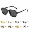 Zomer Retro Rechthoekig Frame Zonnebril UV400 Vintage Mode Klassiek Luipaard Gele Lens Reizen Buitenzonwering Bril