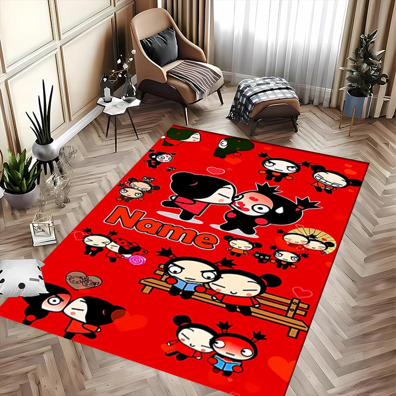 Custom Personalization Pucca Area Rug - Perfect For Kitchen, Bathroom,Laundry Room Decor Large Size Available,Gift All Seasons