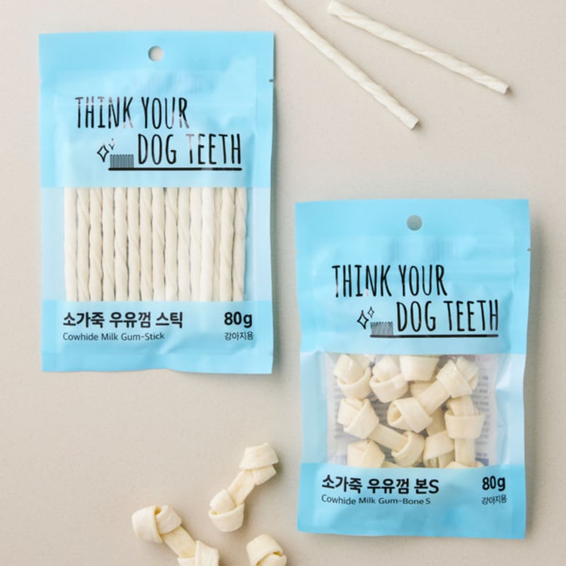 [Pet] Think Your Dog This Milk Gum Bone S 80 G Cowhide