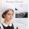 Ruffled Brim Mob Cap Lace Trim Lace Bonnet Fashion Colonial Bonnet  Costume Parties