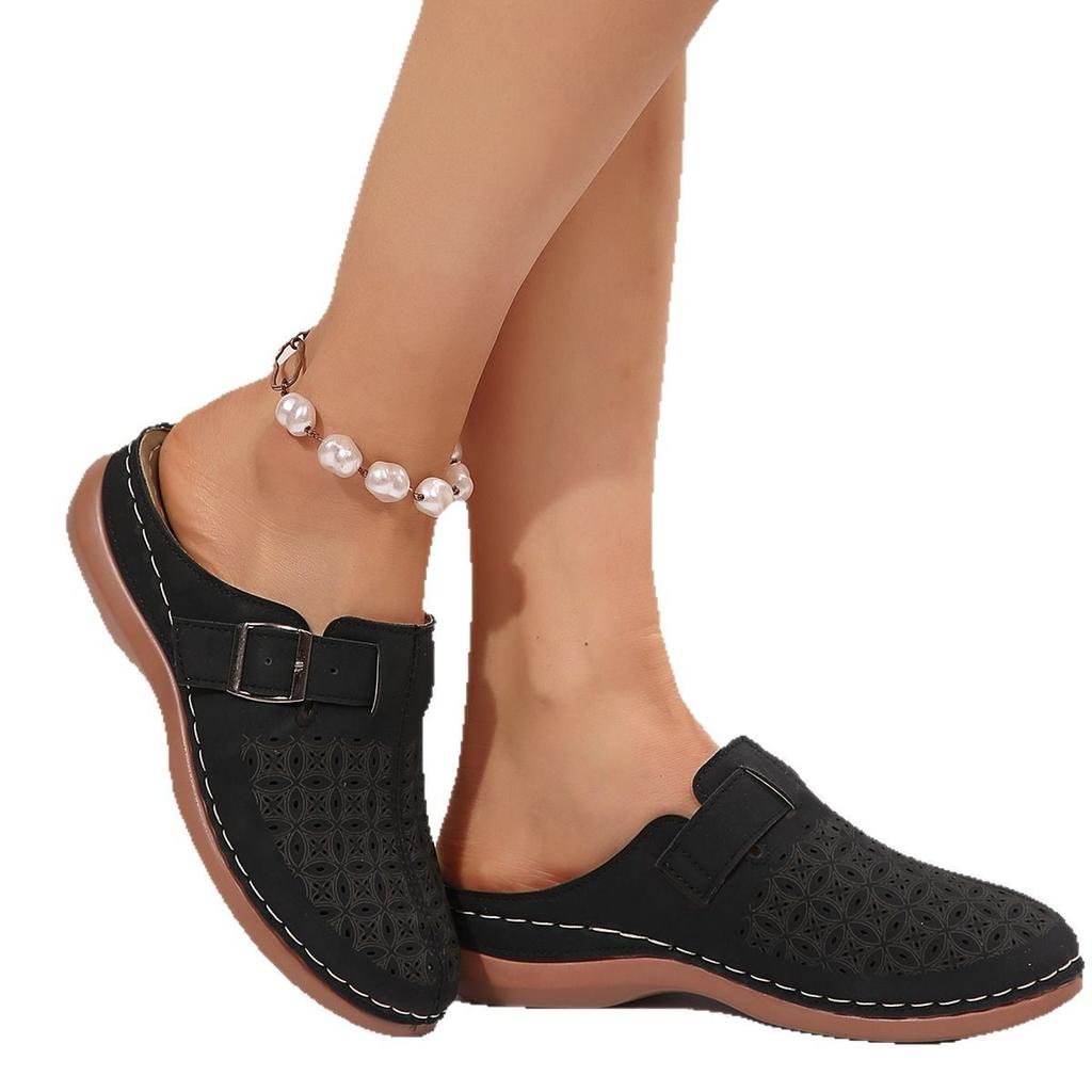 Summer new bag head thick-soled slippers large size casual bag head empty thick-soled slippers