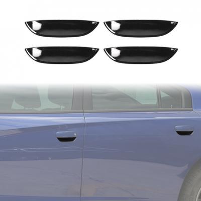 4X Exterior Door Handle Bowl Decor Cover Trim Bezel for Dodge Charger 11+ Black