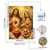 Set Pittura Diamante Fai da Te 5D Diamante Pieno Gesù e Maria Sacro Cuore Religioso Artigianato per Decorazione Parete Casa
